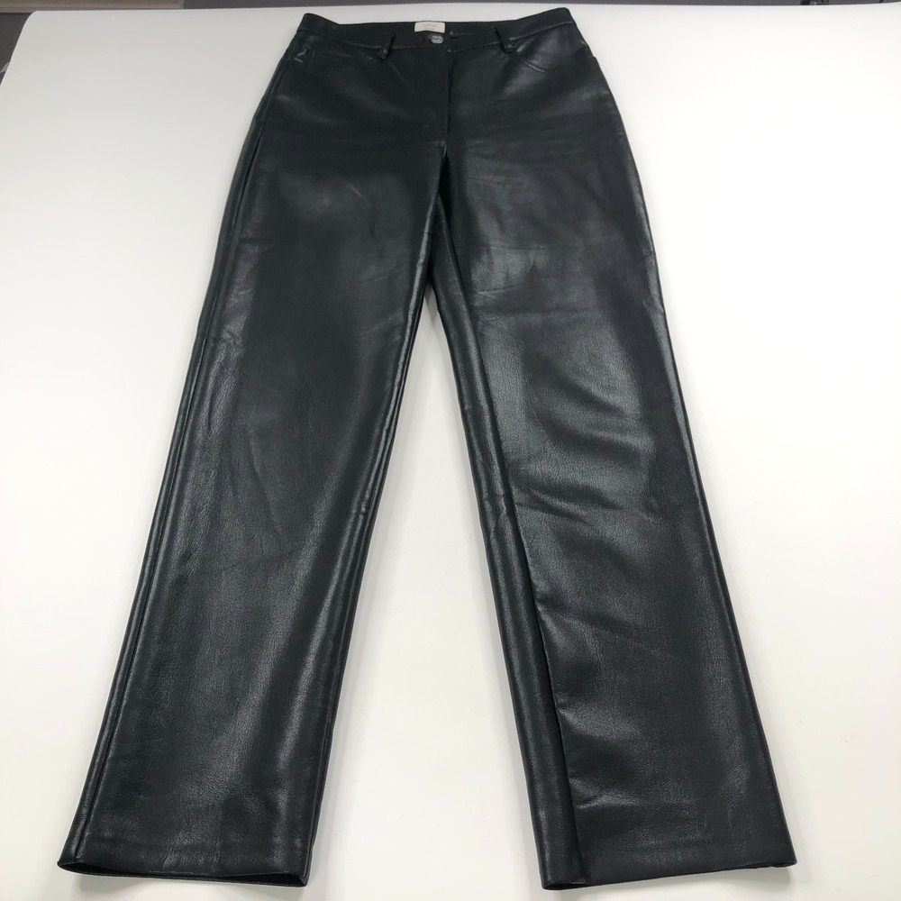 Wilfred Faux Leather 8 (Fit 29W 31L) Mid Rise Pants Black MINT